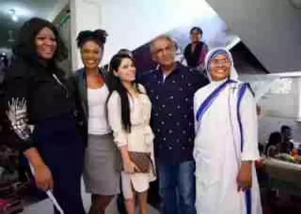 See Photos Of Omotola Jalade-Ekeinde As She Gives Back In India!